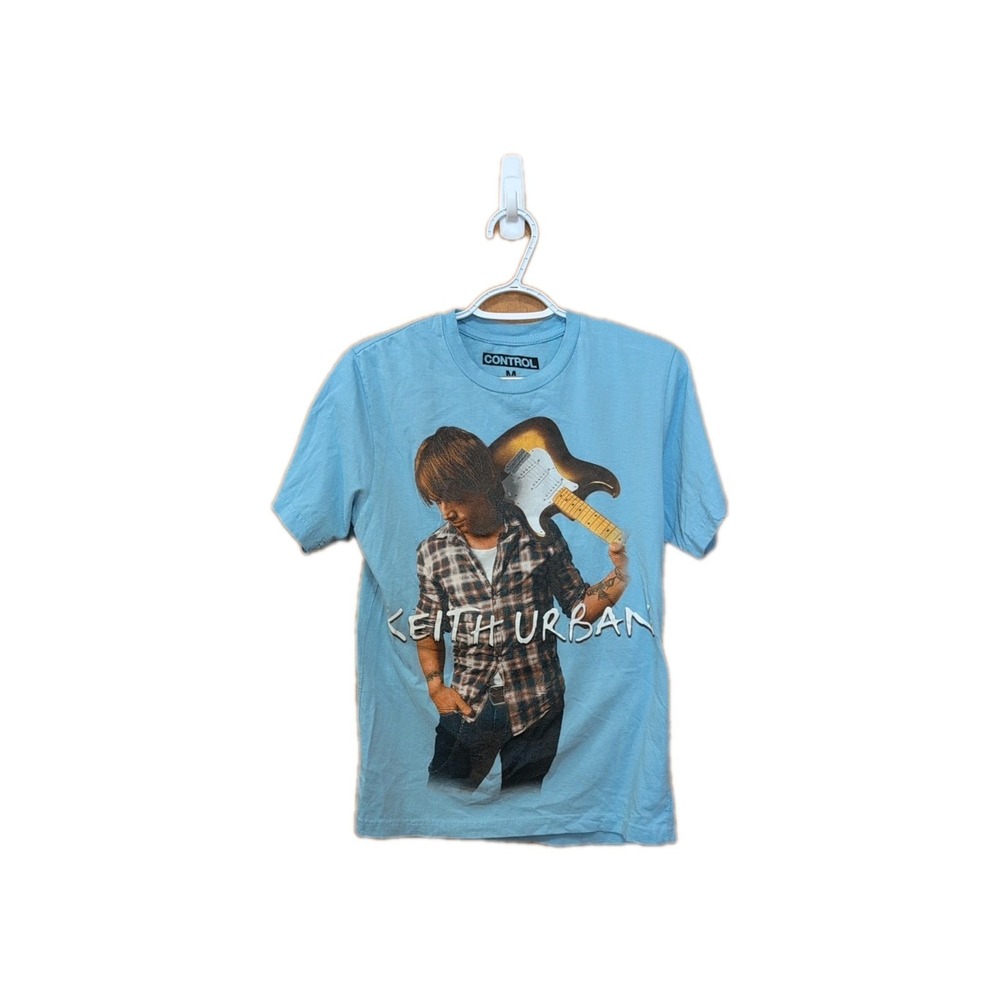 Keith Urban 2009 Escape Together World Tour Shirt Womens M Blue Short Sleeve
